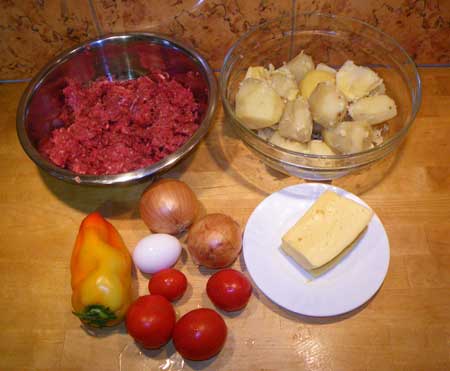 ингредиенты для картофельной запеканки