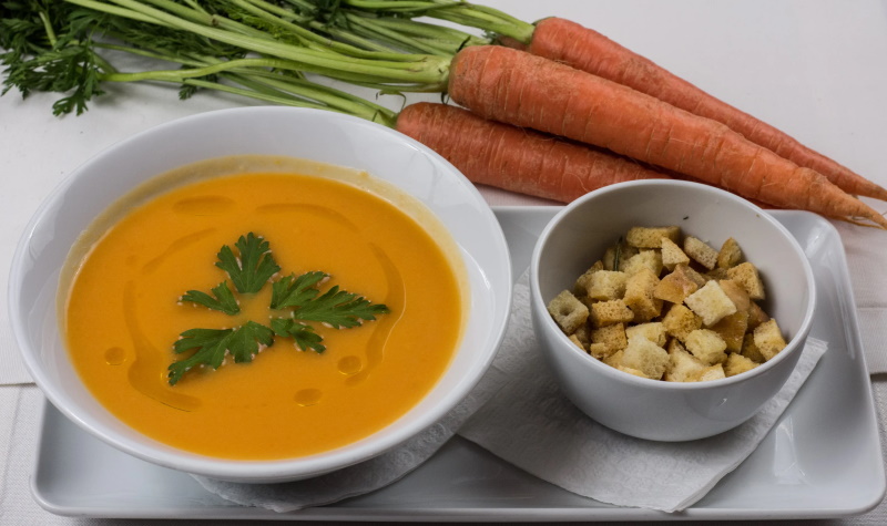 Суп-пюре из моркови, carrot puree soup